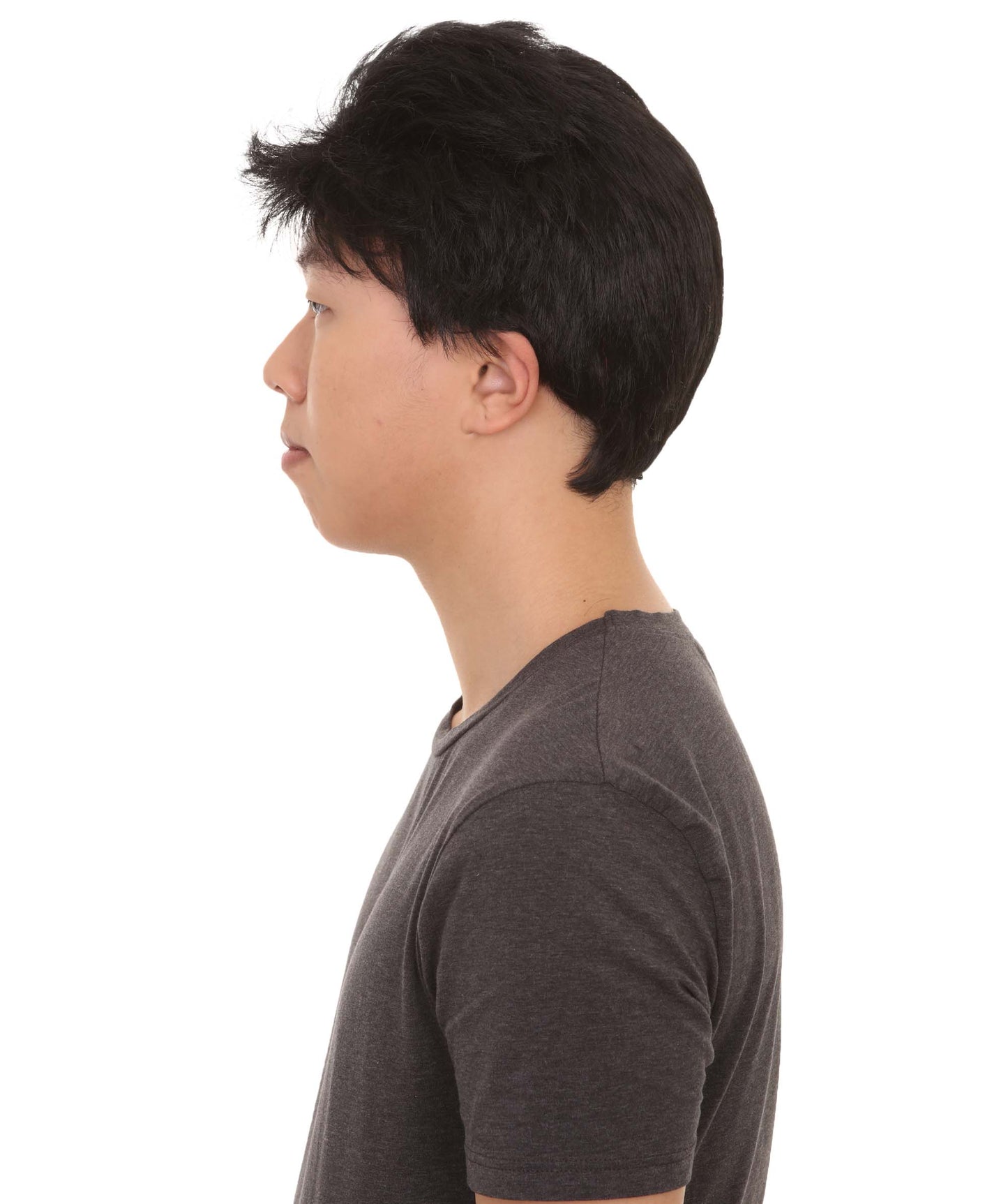 男性 ファンシー ブラック ウィッグ H-2308 コレクション プレミアム 通気性のあるキャプレスキャップ