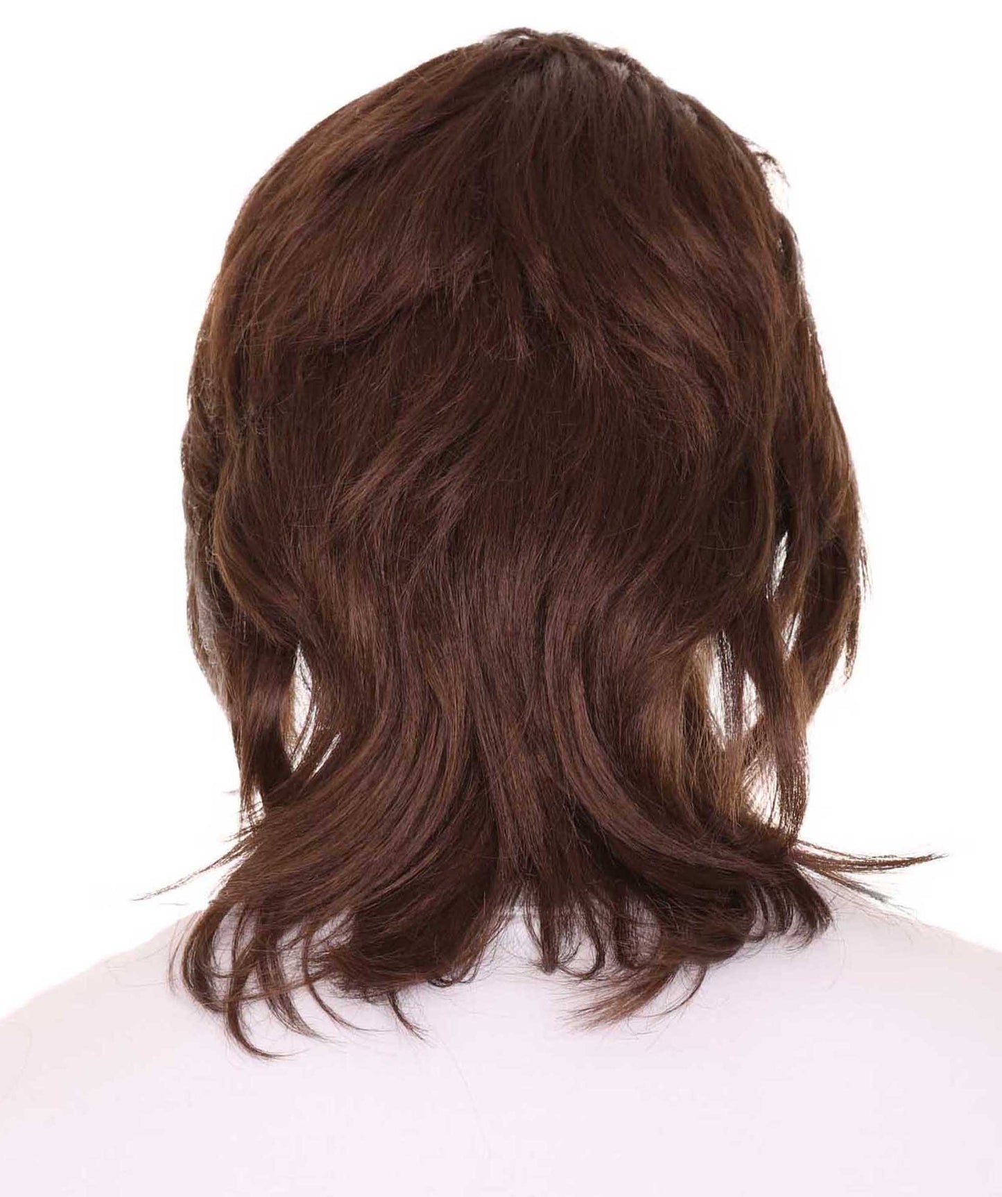 Wigs2you ハロウィン パーティー プレミアム メンズ H-648 70年代 ブラウンカラーウィッグ 口ひげ付き