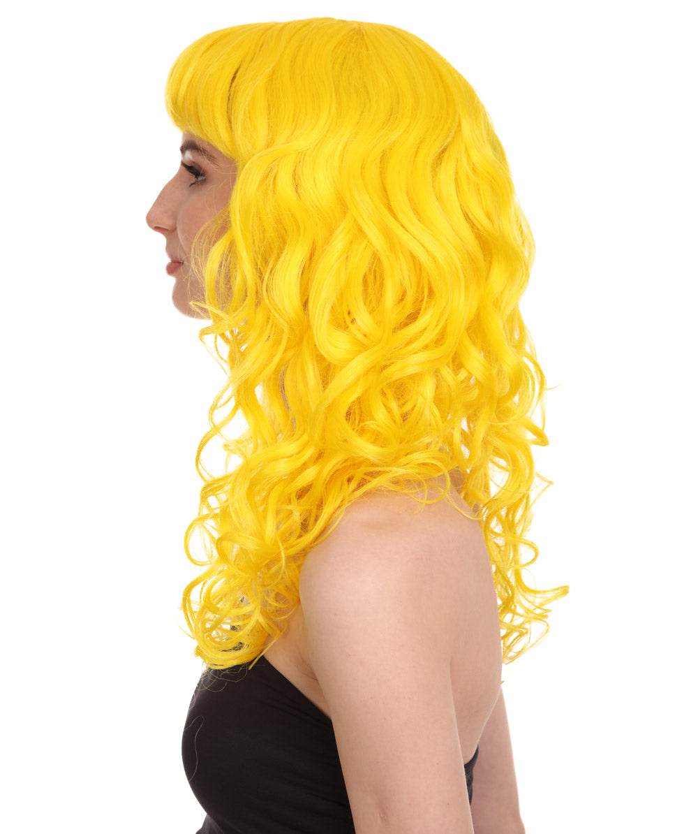 Wigs2you ハロウィンパーティー プレミアム レディース H-1000 着用しやすい ベラウィッグ イエローカラー