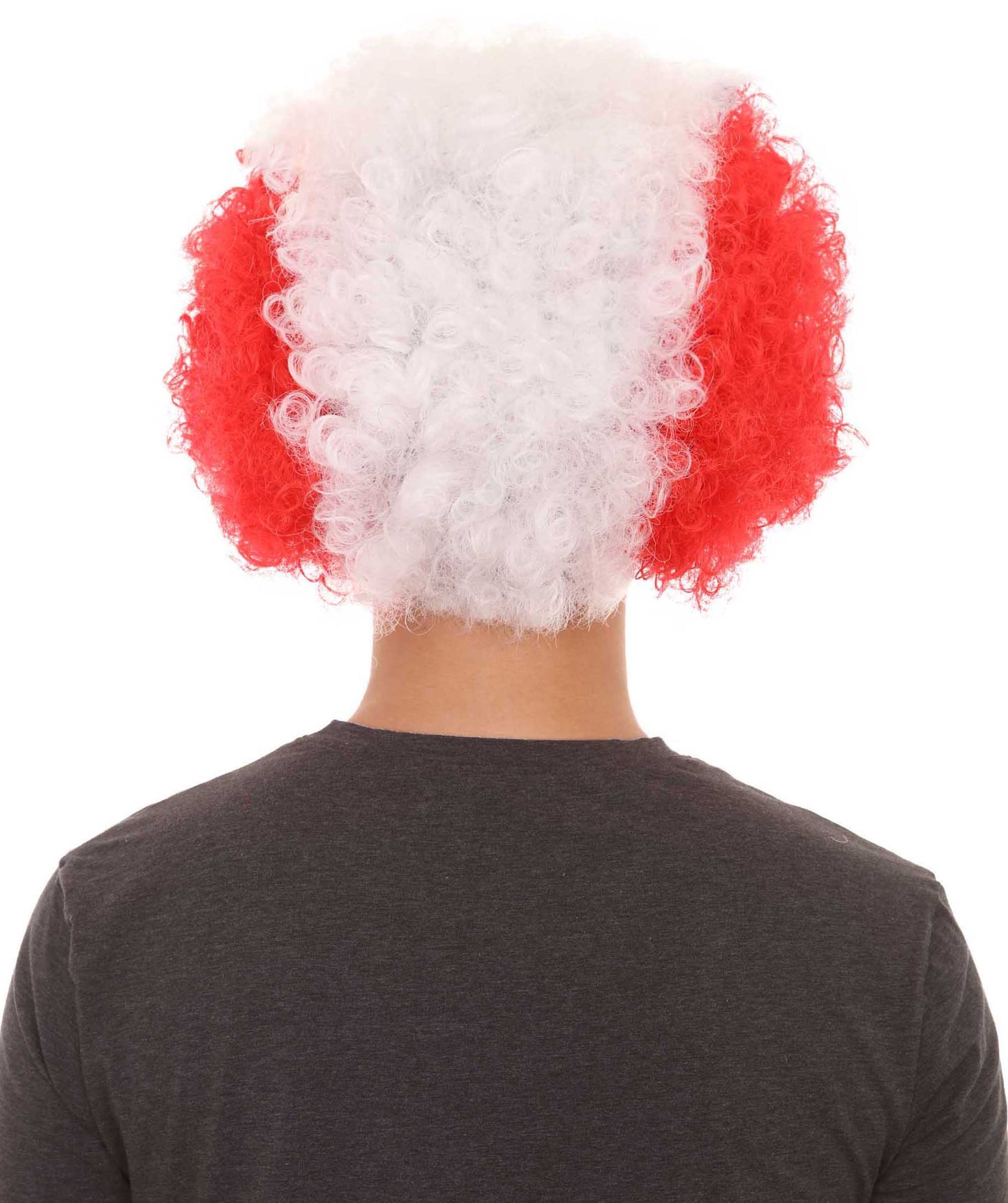 Wigs2you H-3758 ペルー国旗スポーツアフロウィッグジャンボ赤白かつら