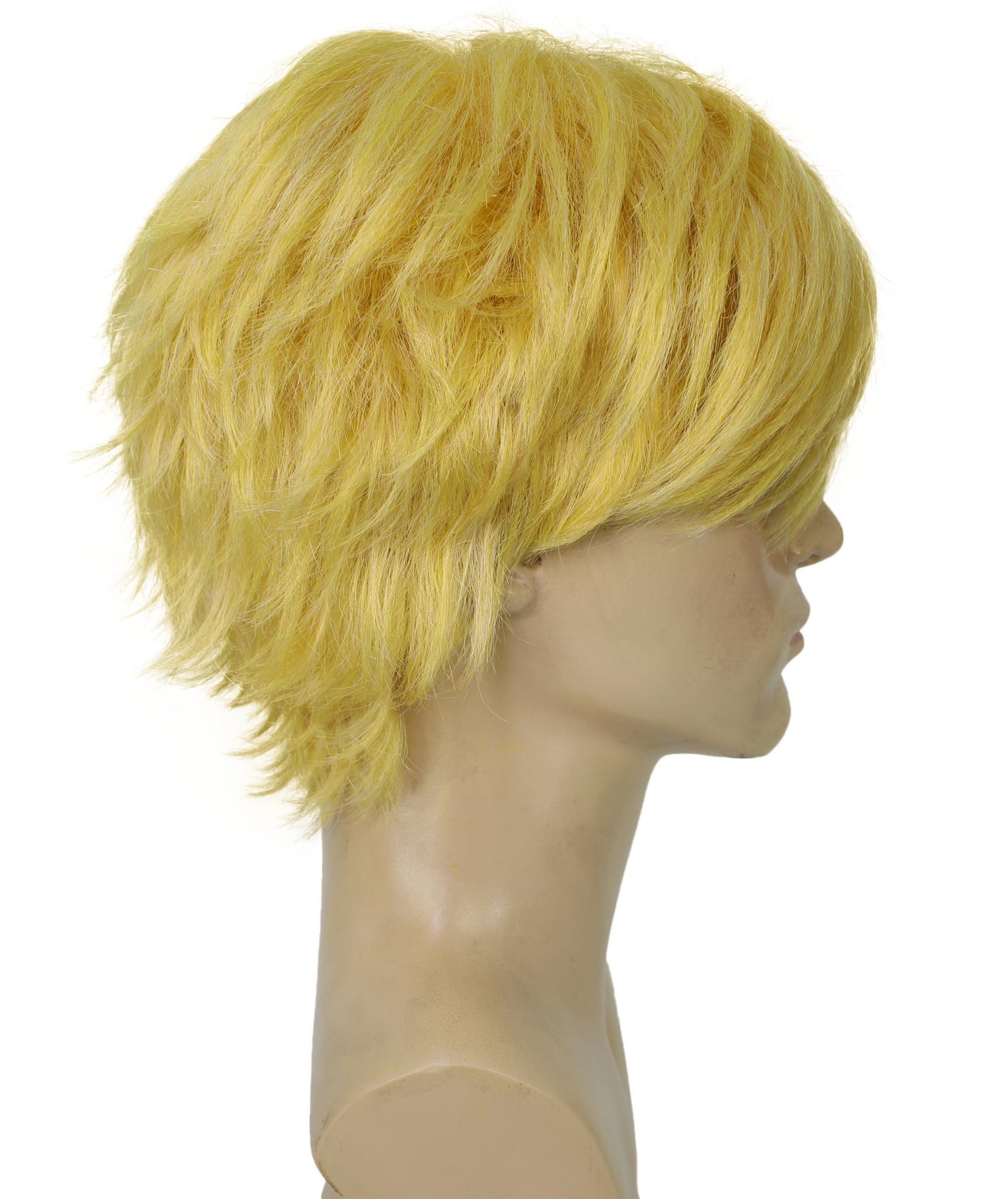 メンズ H-6059 日本のアニメシリーズシェフキャラクターゴールデンブロンドショートヘアウィッグハロウィンに最適難燃性合成繊維