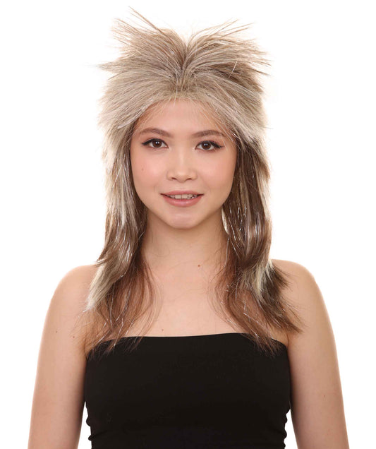 ハロウィンパーティー プレミアム 女性用 H-2586 ロッキン ディーヴァ ティンセル ストライプ ウィッグ