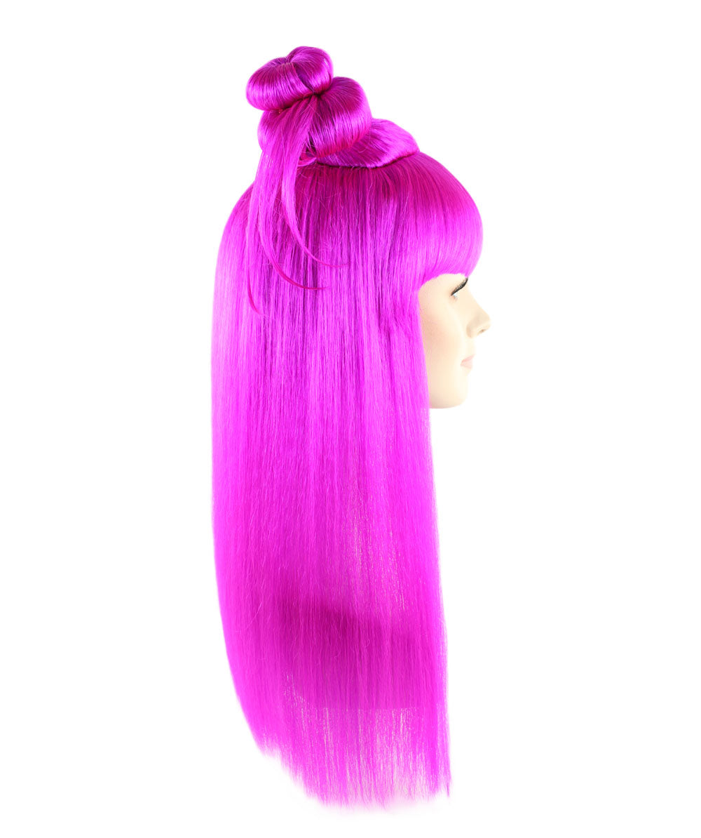 Wigs2you ハロウィン パーティー プレミアム レディース H-1229 快適なフィット感のネオン フューシャ アジアン プリンセス ウィッグ