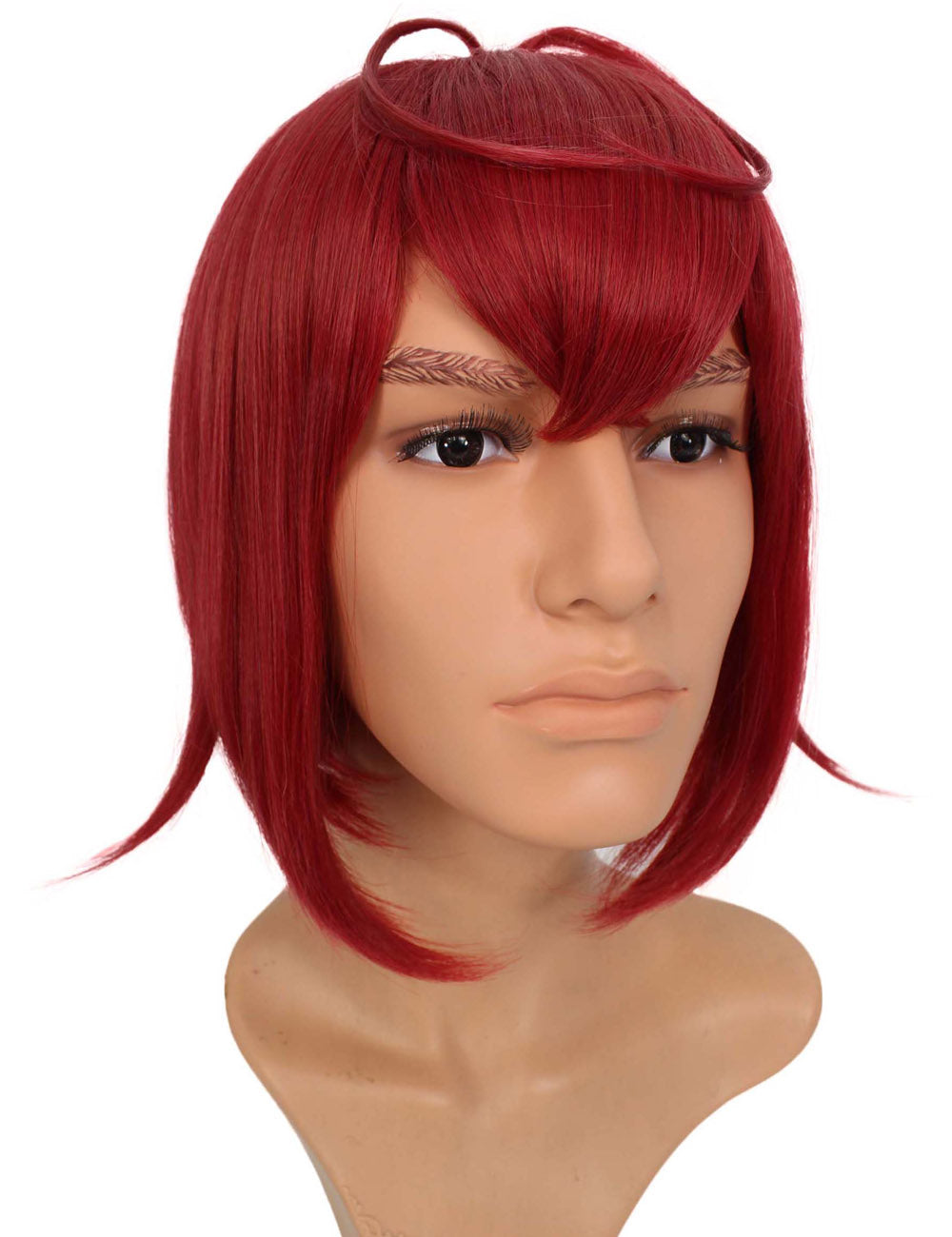 メンズファッション C-088 ミディアム C-スペシャルワインレッド コスプレヒートスタイラブルウィッグ