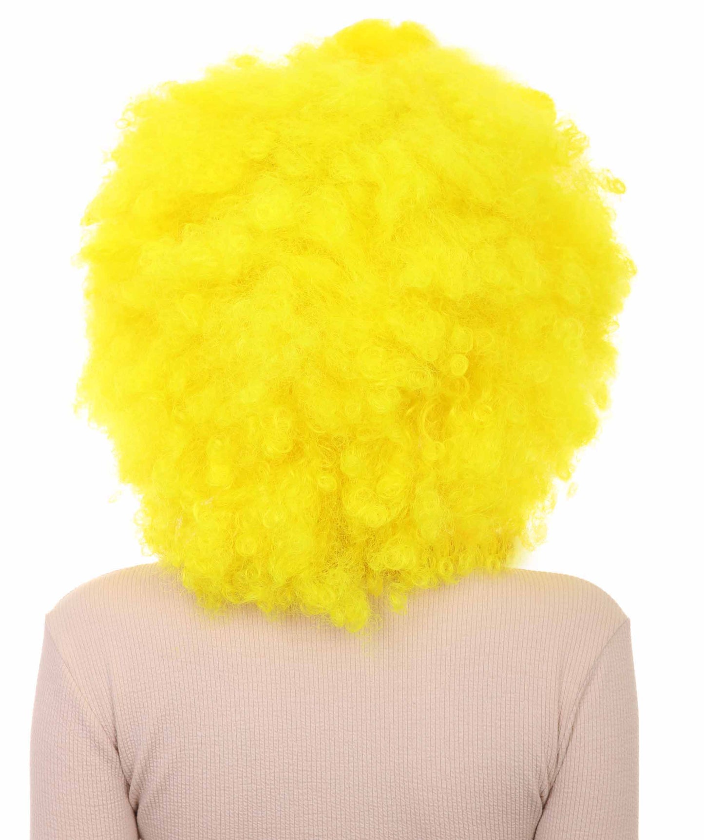 Wigs2you ハロウィン パーティー プレミアム レディース H-1262 着けやすい 快適なフィット感 アフロ スモール ボウウィッグ ネオンイエロー