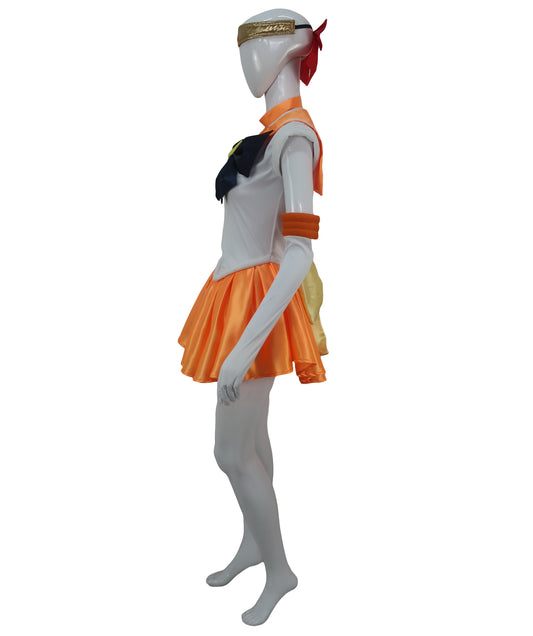 大人の女性用 JCA-049 セーラームーン(ビーナス) ホワイト ブルー オレンジ イエロー コスプレ衣装