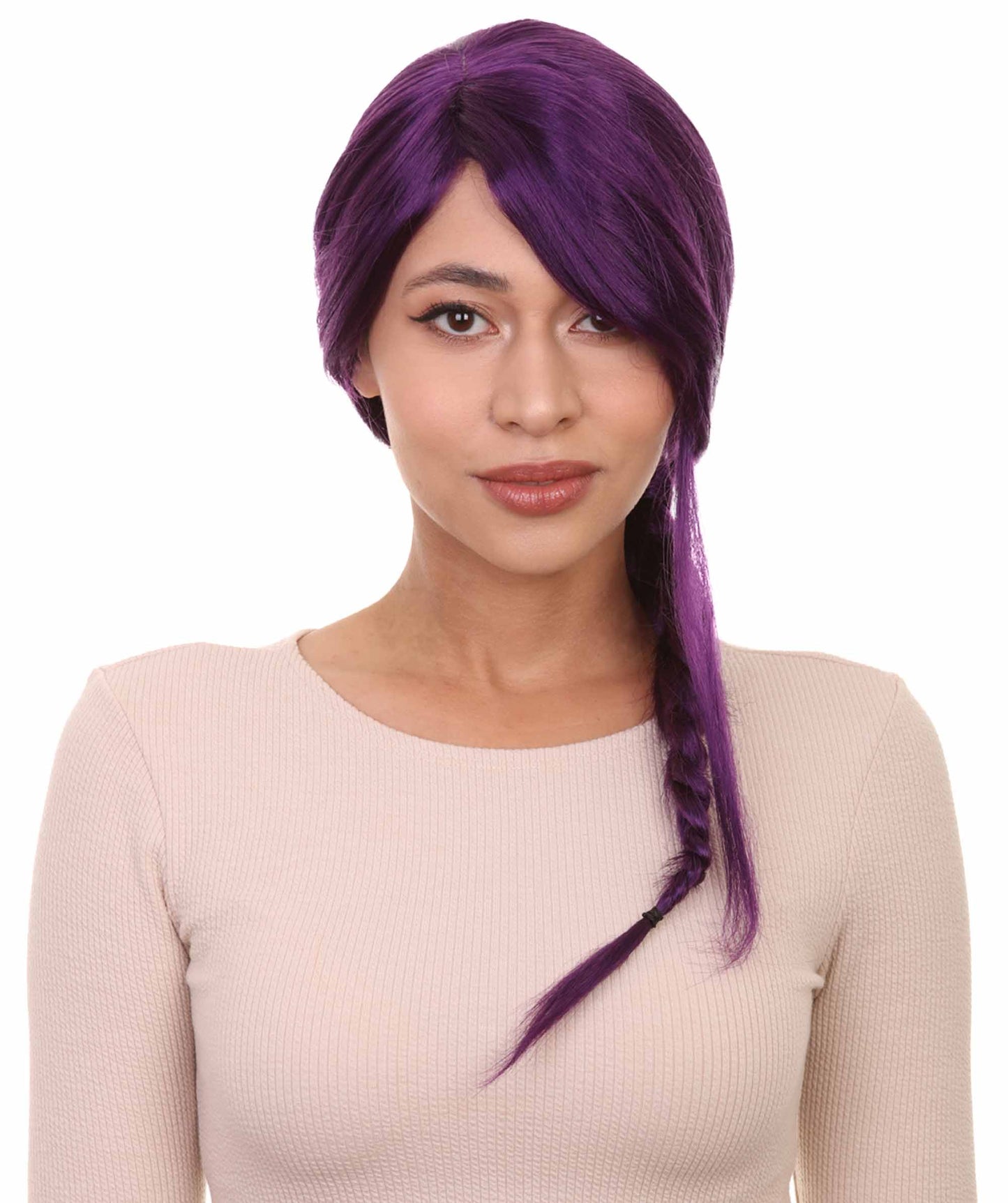 Wigs2you ハロウィン パーティー プレミアム レディース H-1172 とても快適なバイオレット編み込みウィッグ
