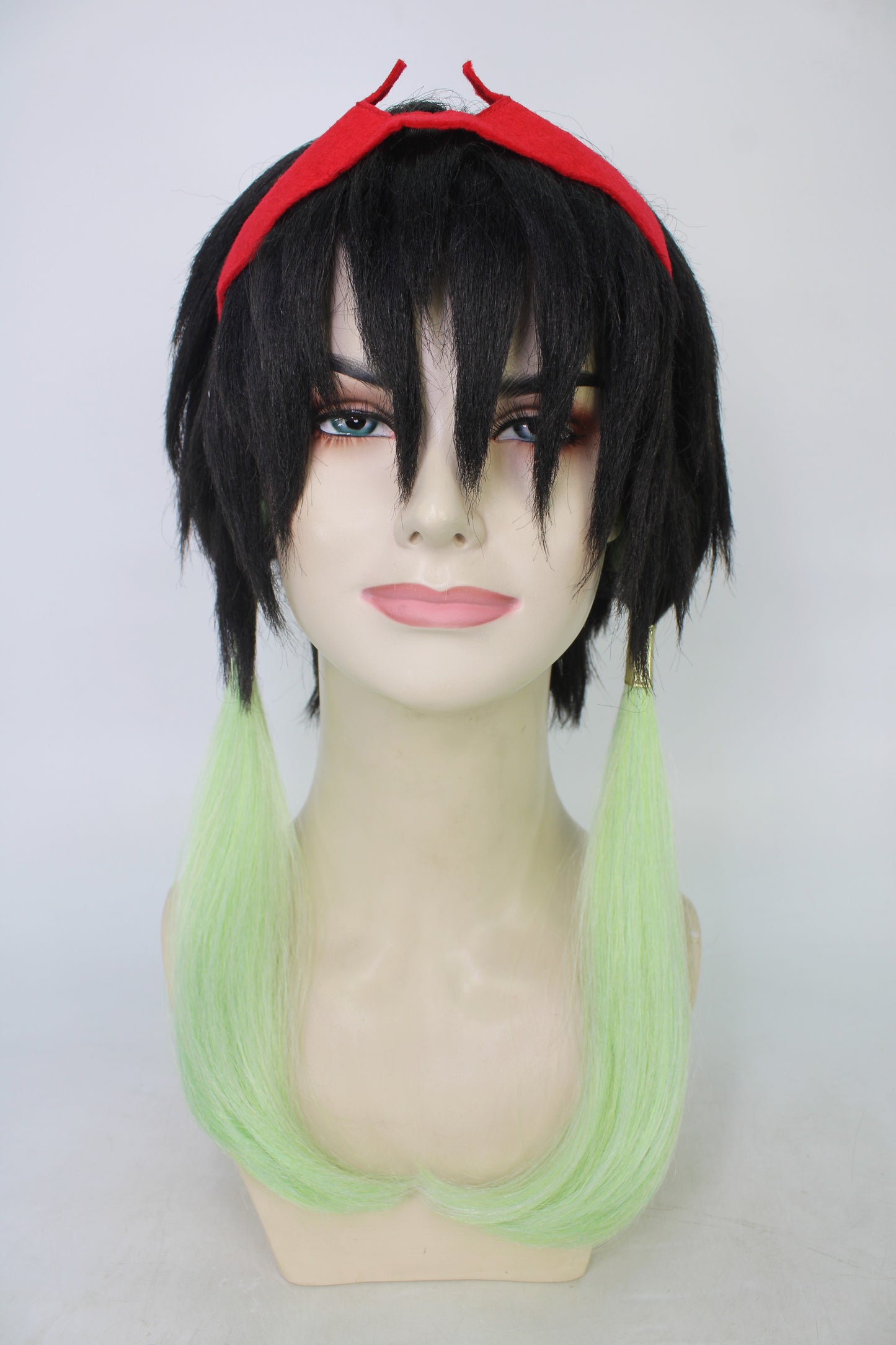 レディース H-5951 マルチカラー アニメ ムービー ブラック コスプレ ウィッグにヘッドバンド パーティーに最適 難燃性合成ファイバー