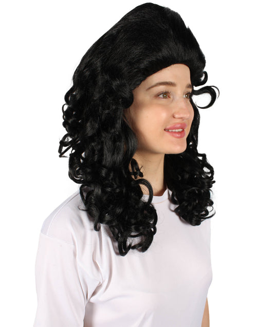 女性用トロールロングカーリーウィッグ ブラック H-5247_BLK ファンシースタイル プレミアムハロウィンパーティーウィッグコレクション