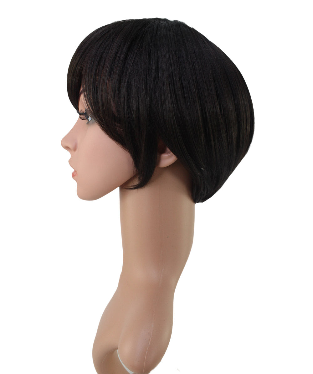 耐熱商品。束間の有る毛流れがおしゃれ、カジュアルになり過ぎない女っぽいショートスタイルです。 ウィッグネット付きW-1009