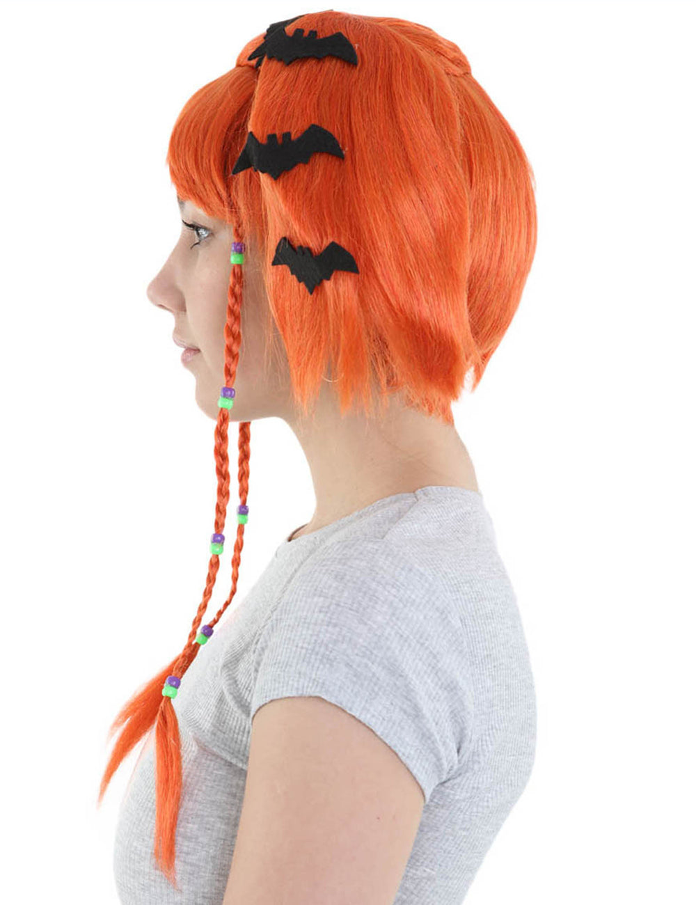 Wigs2you ハロウィンパーティープレミアム レディース H-694 バットエンジェルウィッグ オレンジ色