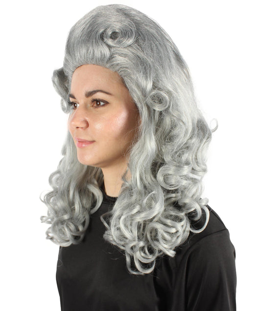 女性用トロールロングカーリーウィッグ ダークグレー H-5247_DGY ファンシースタイル プレミアムハロウィンパーティーウィッグコレクション