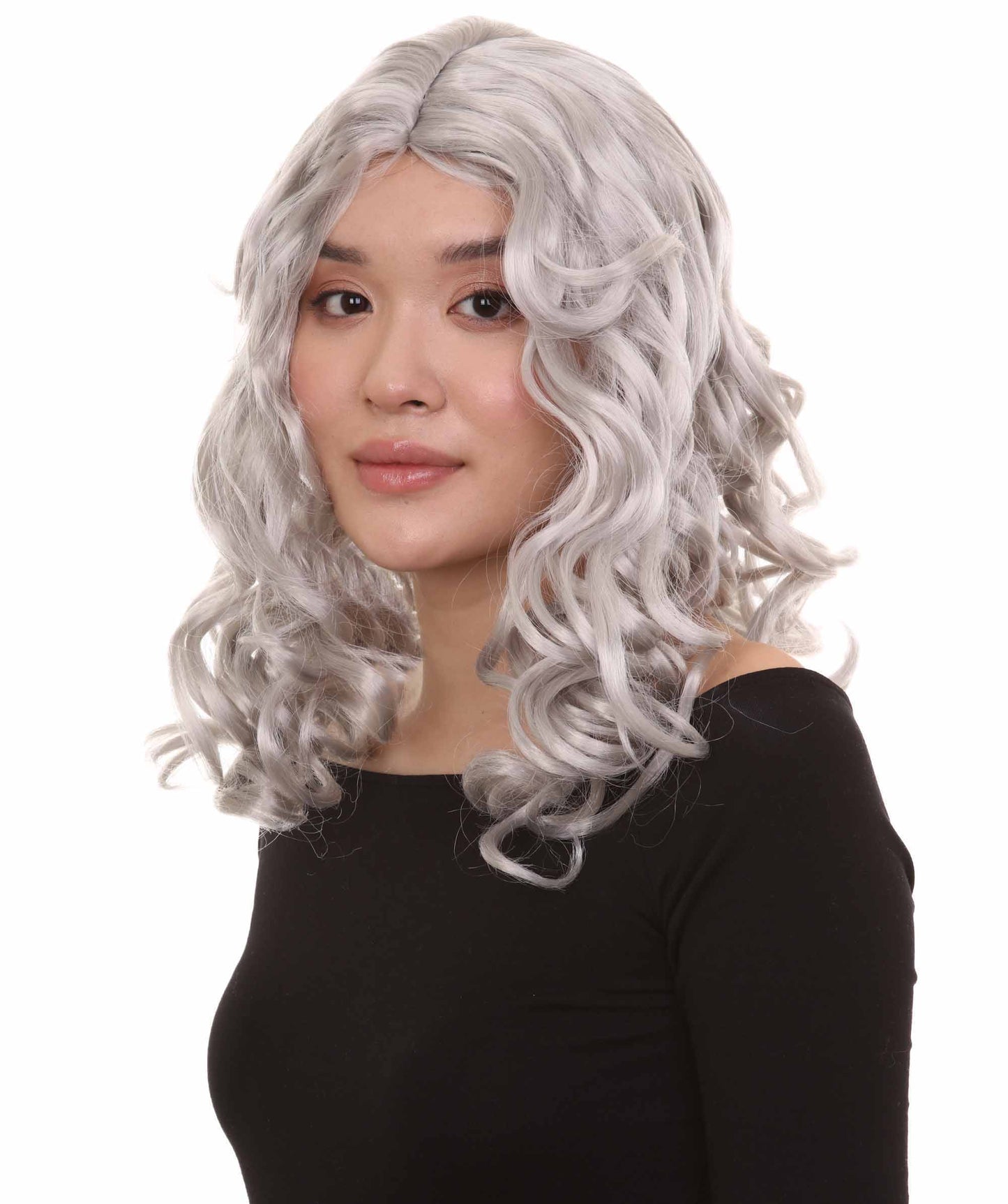Wigs2you ハロウィンパーティープレミアムレディース H-1099 とても快適なアリスウィッグ 鏡の国のアリス グレー色
