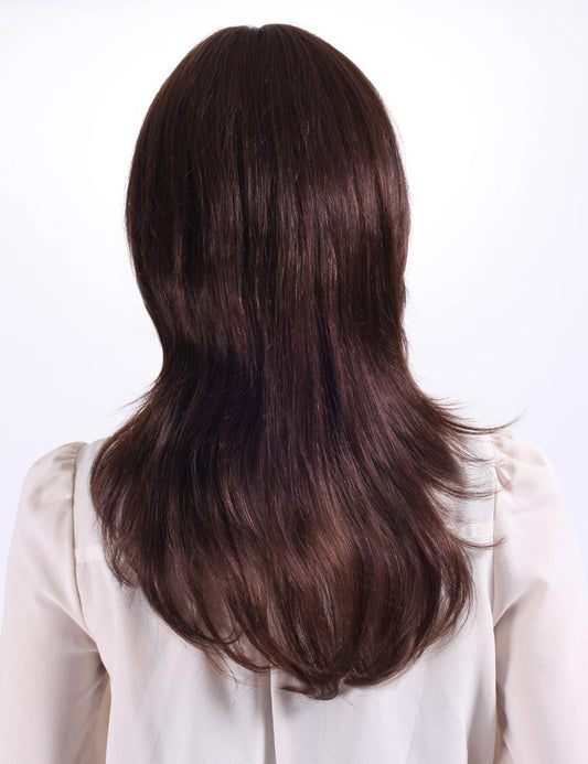 HH-114 、人毛100%。ストレート自然なカールでロングスタイルウィッグとさらさら定番スタイル。ウィッグネット付き。