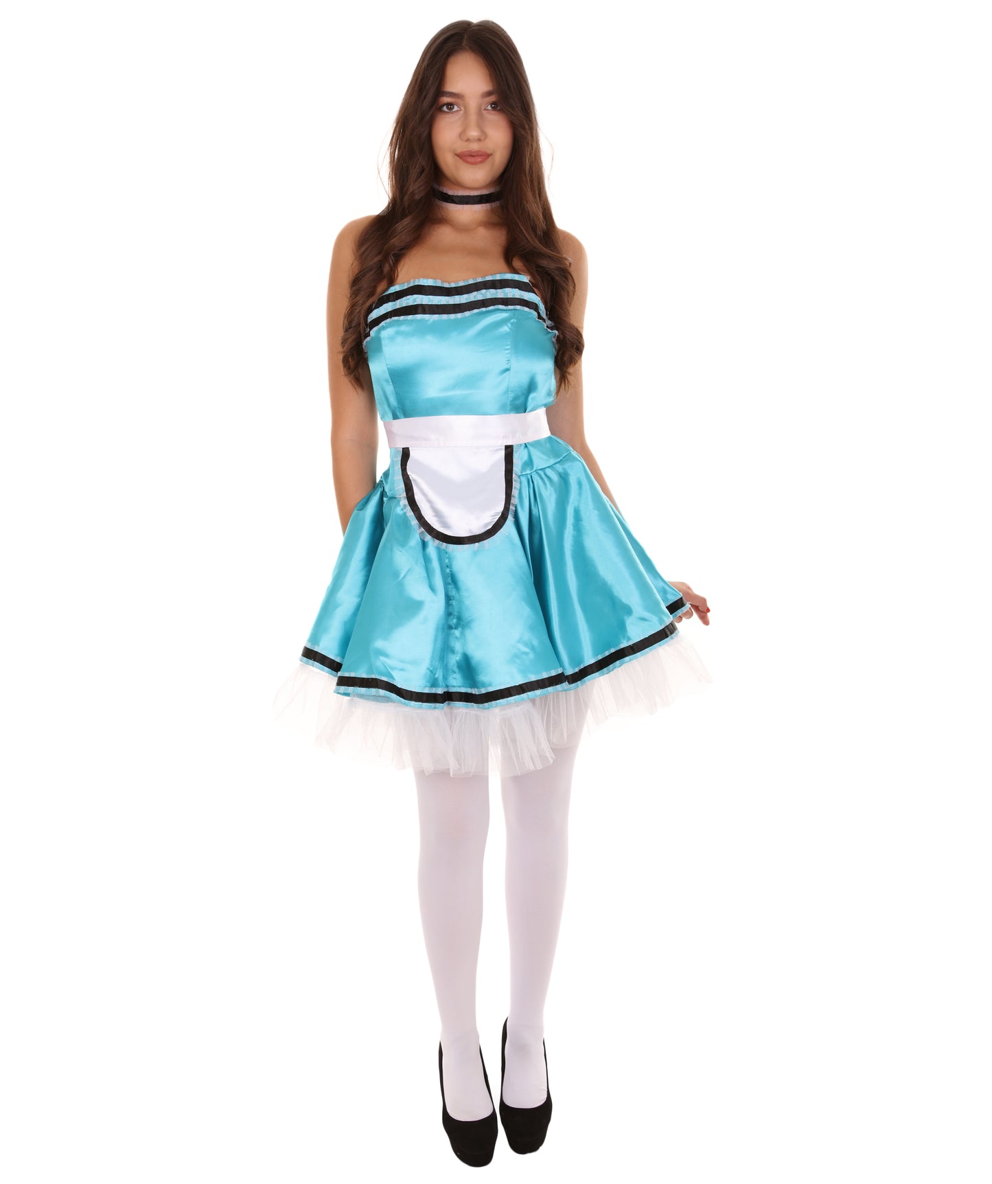 女性用 JCO-344_18 フレンチメイド制服コスプレ アクアブルーコスチューム