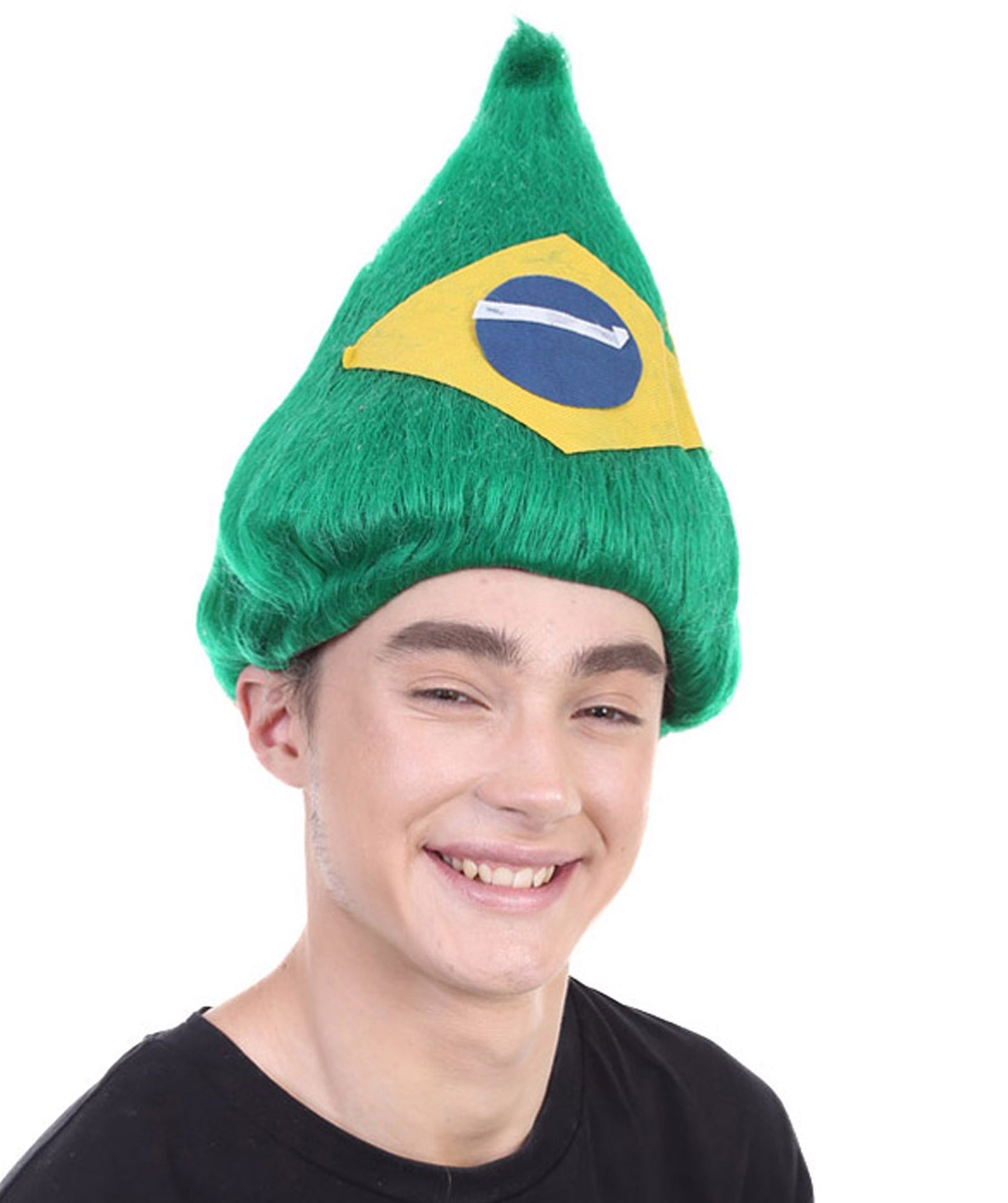 Wigs2you ハロウィンパーティ プレミアムメンズ H-2100 とても快適 ブラジル国旗 トロールウィッグ 最高のトロールヘアウィッグ体験のために