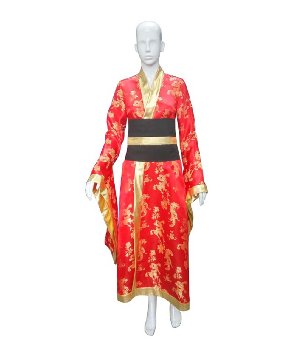 芸者さん風の全身コスチュームです!龍の柄がカッコ良くて