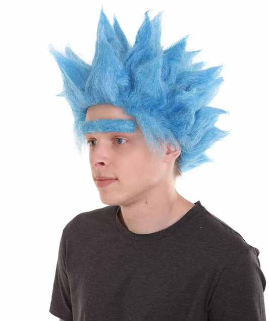 ハロウィンパーティー プレミアム 男性用 H-2383 リック ウィッグ および ユニブロウ