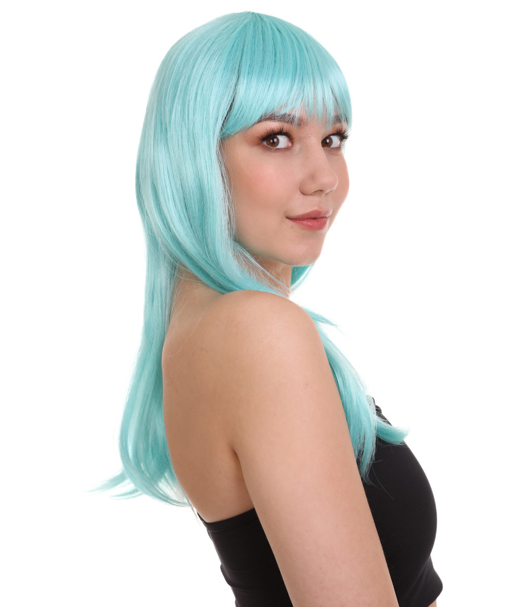 Wigs2you ハロウィン パーティー プレミアム レディース H-1046 とても快適なグラマー グリーン ウィッグ ブルー レイク色