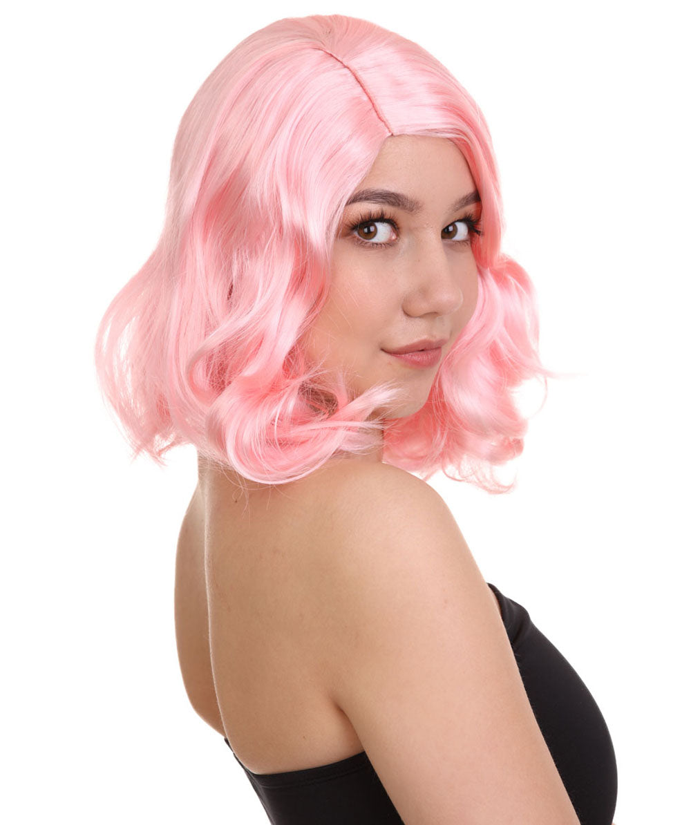 Wigs2you ハロウィン パーティー プレミアム 簡単に着用できる H-1136 とても快適な Lt ピンク カーリー レディ ウィッグ