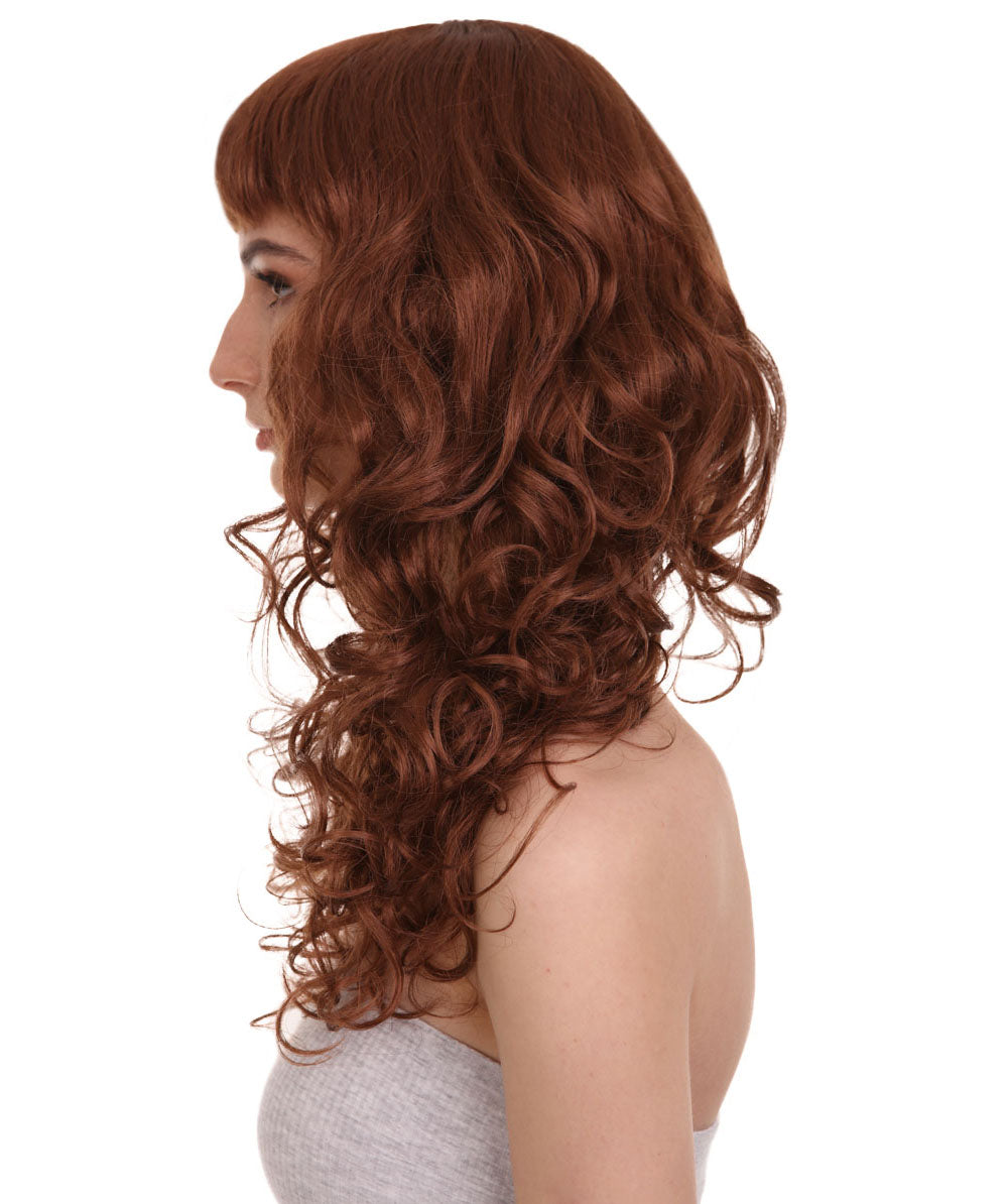 Wigs2you ハロウィンパーティープレミアム レディース H-1024 着用しやすい ベラウィッグ オーバーンブラウン色