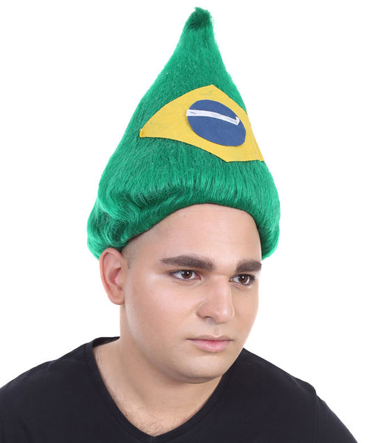 Wigs2you ハロウィンパーティ プレミアムメンズ H-2100 とても快適 ブラジル国旗 トロールウィッグ 最高のトロールヘアウィッグ体験のために