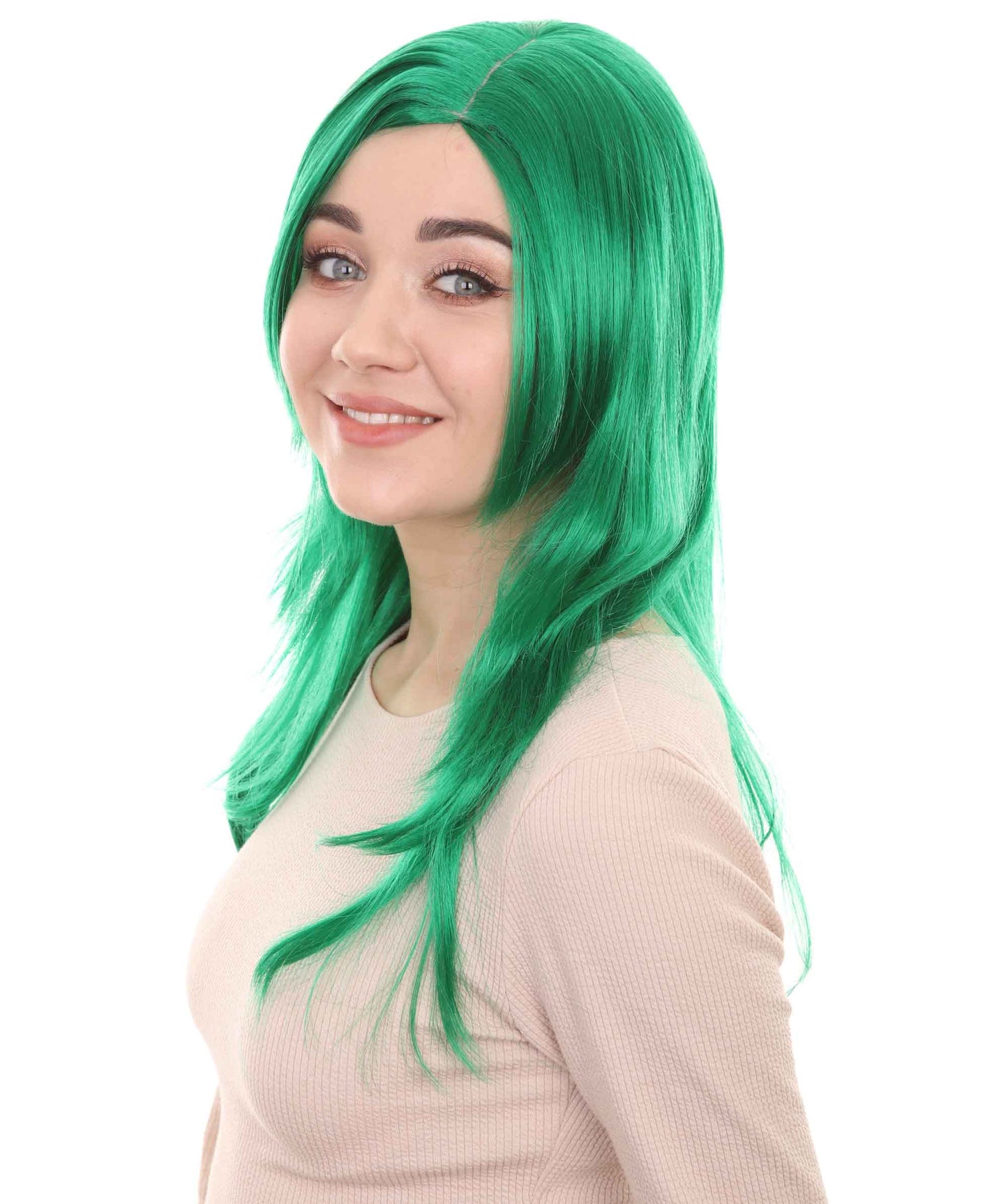 Wigs2you ハロウィンパーティー プレミアム レディース H-936 3レイヤーのパーティーガールウィッグ ダークグリーン色