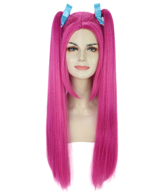 Wigs2you H-6942-PK 大人用 レディース K-pop デーモンハンター ウィッグ ロング ストレート マルチカラー ウィッグ | ハロウィンウィッグ | 未来的なポップスター戦士風