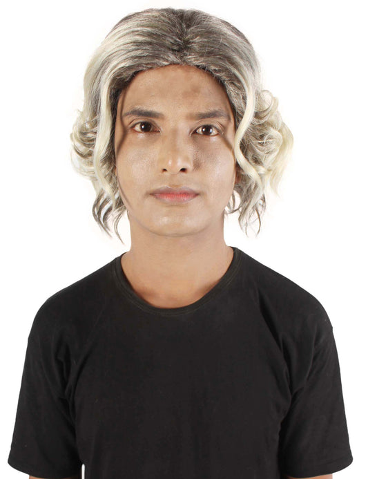 ハロウィンパーティー プレミアム 大人用 男性の「The Kid Laroi」セレブの軽い茶色のウィッグ H-5694