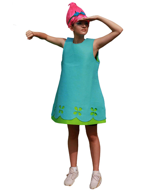 ウィメンズ JCP-027 トロールズ ポピー コスプレ コスチューム デラックス ハロウィン コスチューム