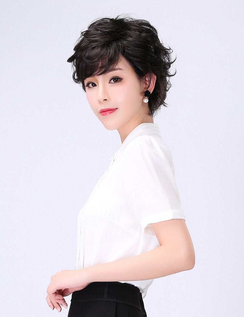 Age 30-40 短い HHB-054 ナチュラルフュージョン シルキー 完璧なブレンド ウィッグ