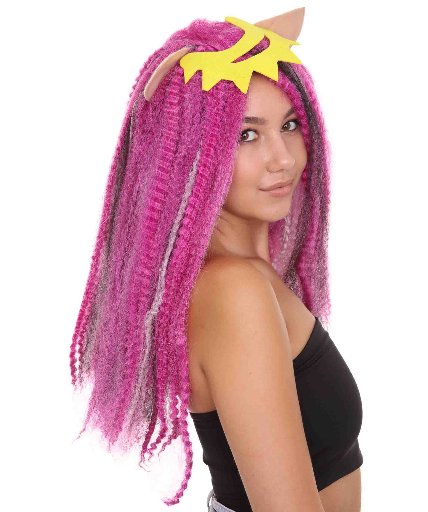 Wigs2youハロウィンパーティープレミアムレディースH-1869 着けやすい 非常に快適 新しいモンスターハイエレクトリファイドClawdeenコスプレウィッグ
