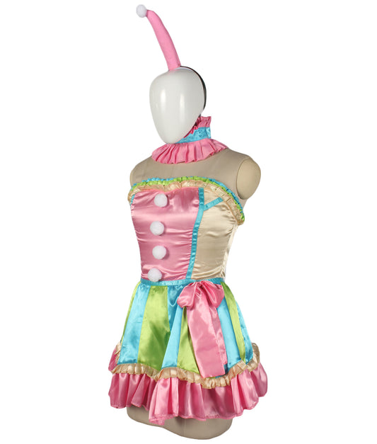 女性 JCO-455 のヴィンテージクラウンコスチューム マルチカラーハロウィンコスチューム