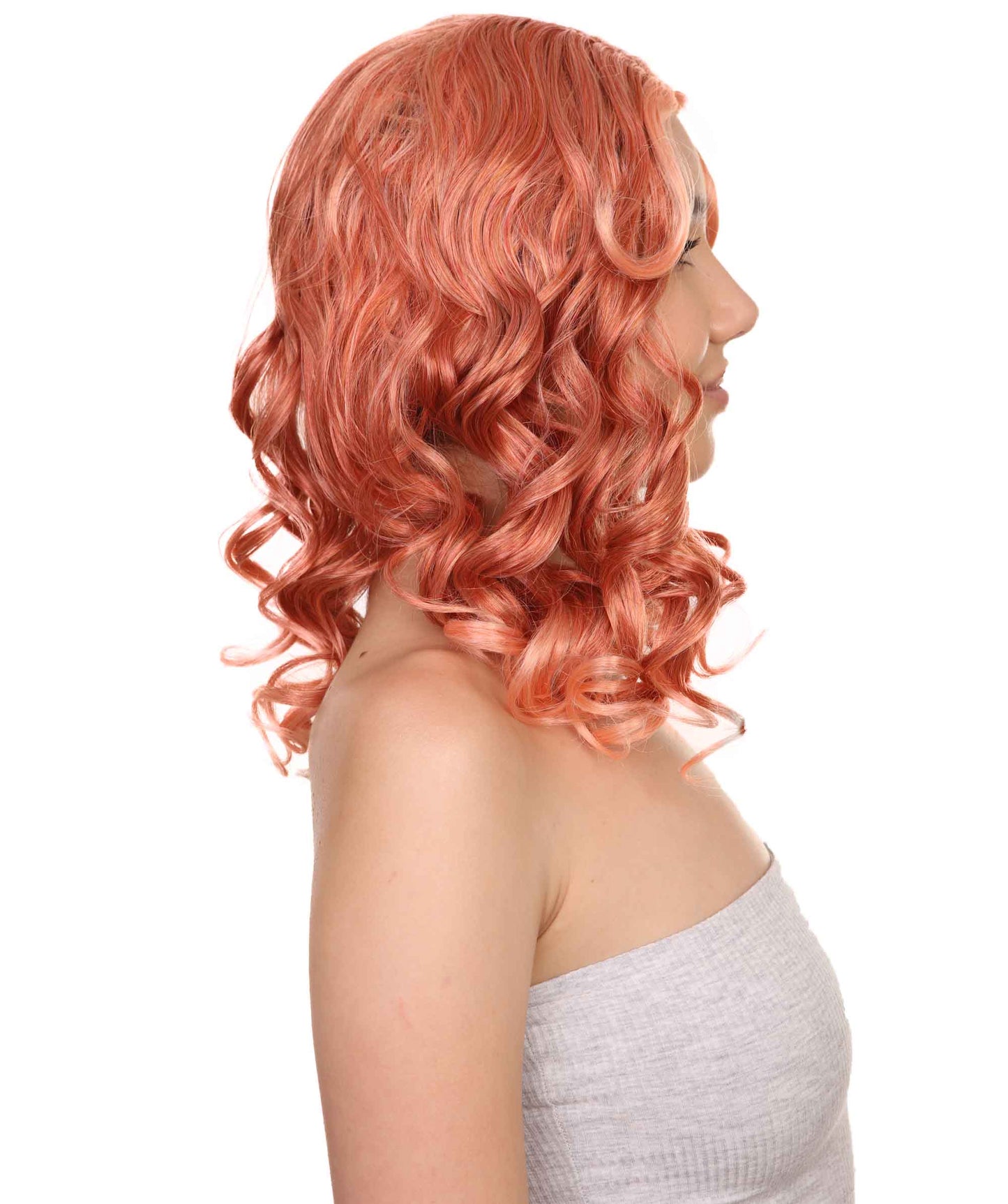 Wigs2you ハロウィンパーティープレミアム レディース H-1083 アリスウィッグ 鏡の国のアリス ピーチ色