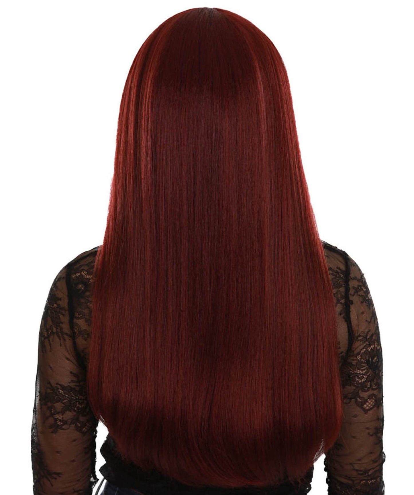 ハロウィンパーティープレミアム H-5299 女性用 ダークレッド ストレート ロングレングス トレンディ ミッドナイトレディウィッグ