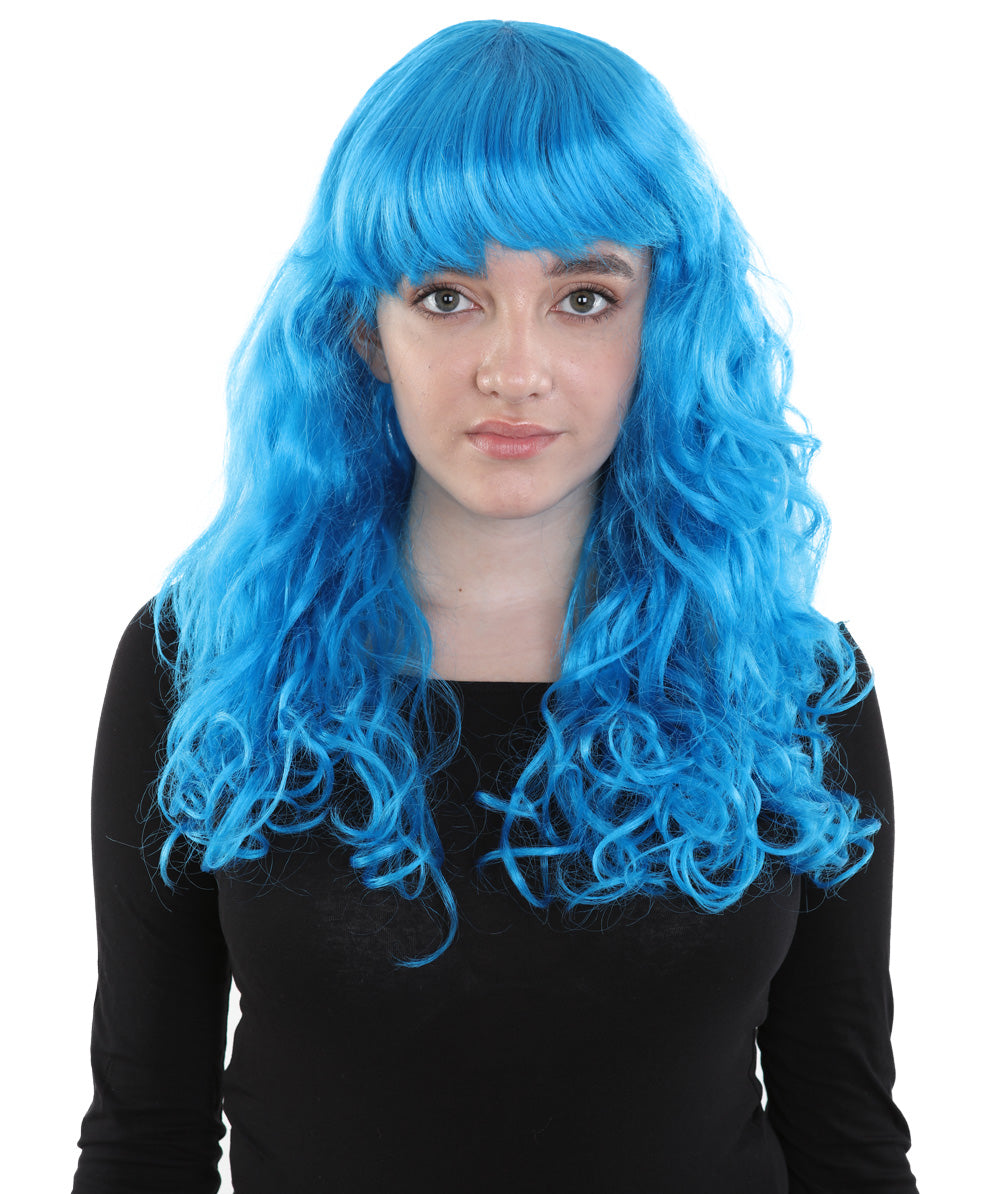 Wigs2you ハロウィンパーティープレミアム H-843 バットマン 女性ジョーカーウィッグ ネオンブルー色