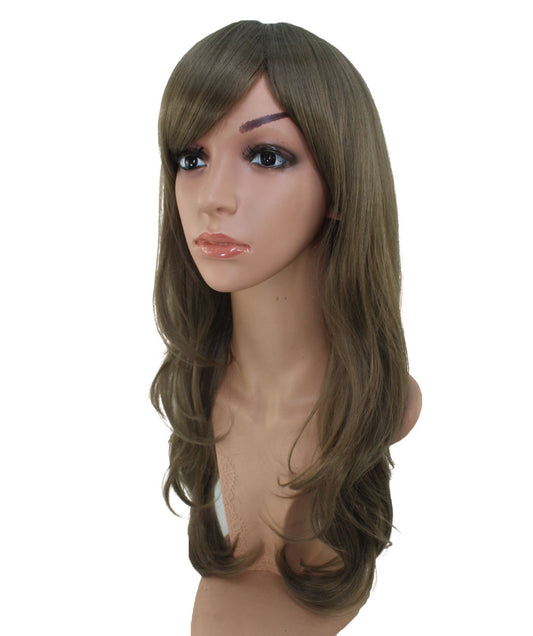 強すぎないカールがとっても上品!耐熱素材なのでアレンジ自由自在! ウィッグネット付き W-541