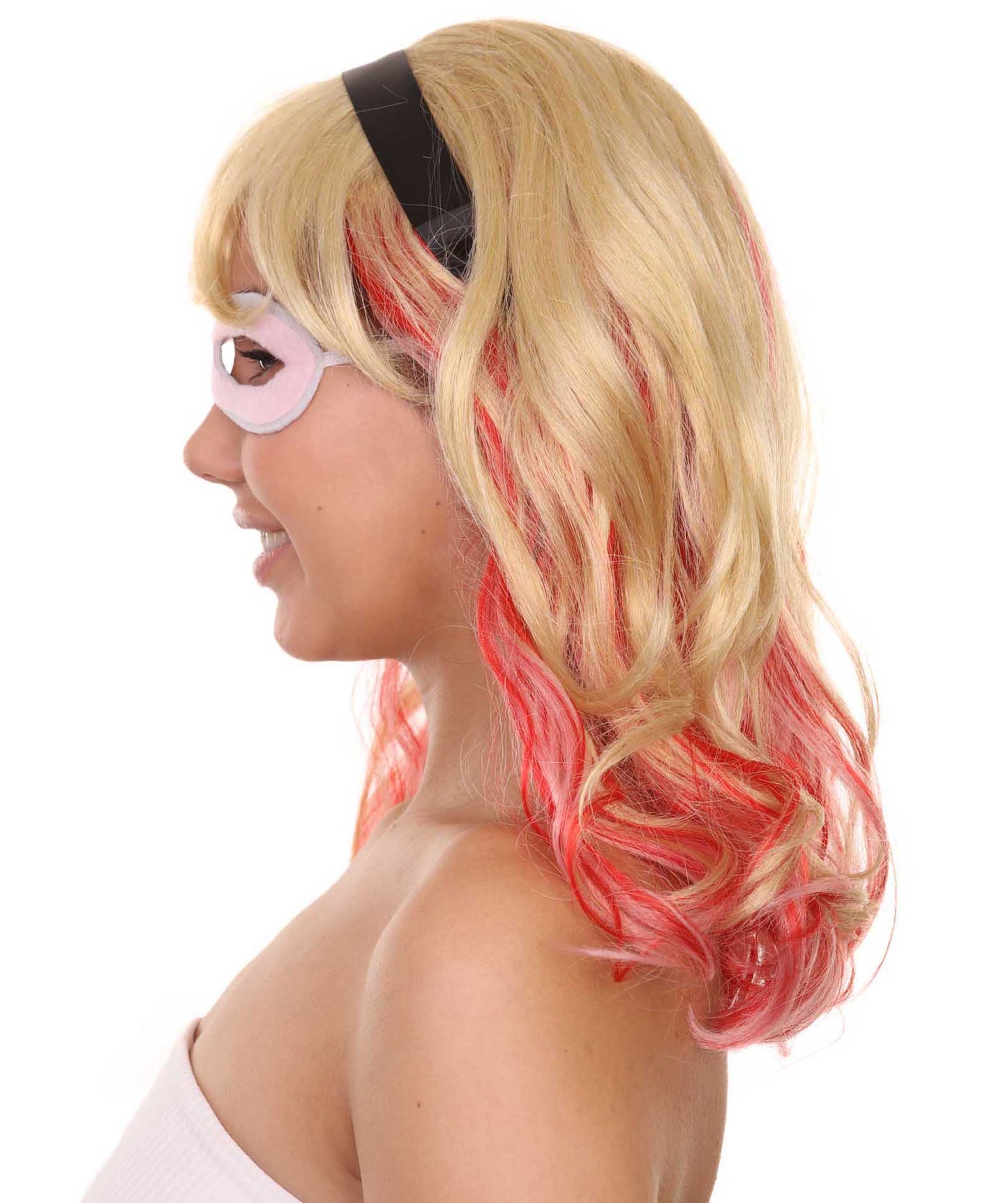 ハロウィンパーティープレミアムレディ H-5431 ミディアムレングス ハロウィンアニメーションスパイダーオブゴーストウィッグ マルチカラー