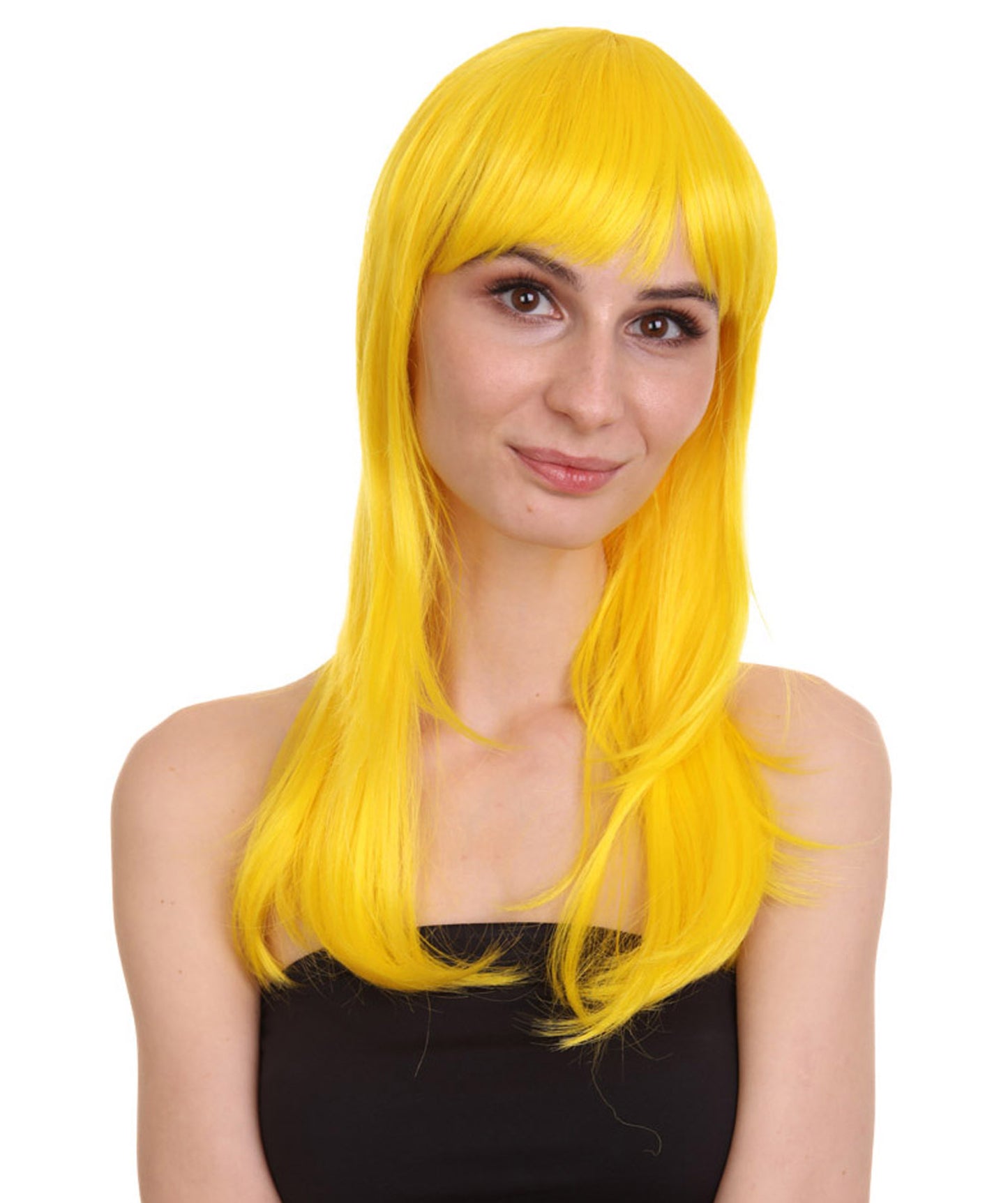 Wigs2you ハロウィン パーティー プレミアム レディース H-1042 とても快適なグラマー グリーンウィッグ イエローカラー