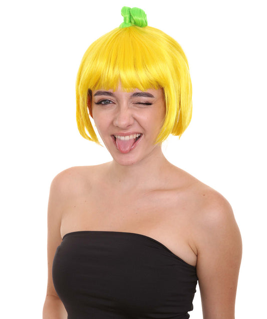 HPO 女性用フルーツスタイルゴールドウィッグ H-2638 ソフト合成繊維 髪の変身 女性のウィッグの美しさとその利点