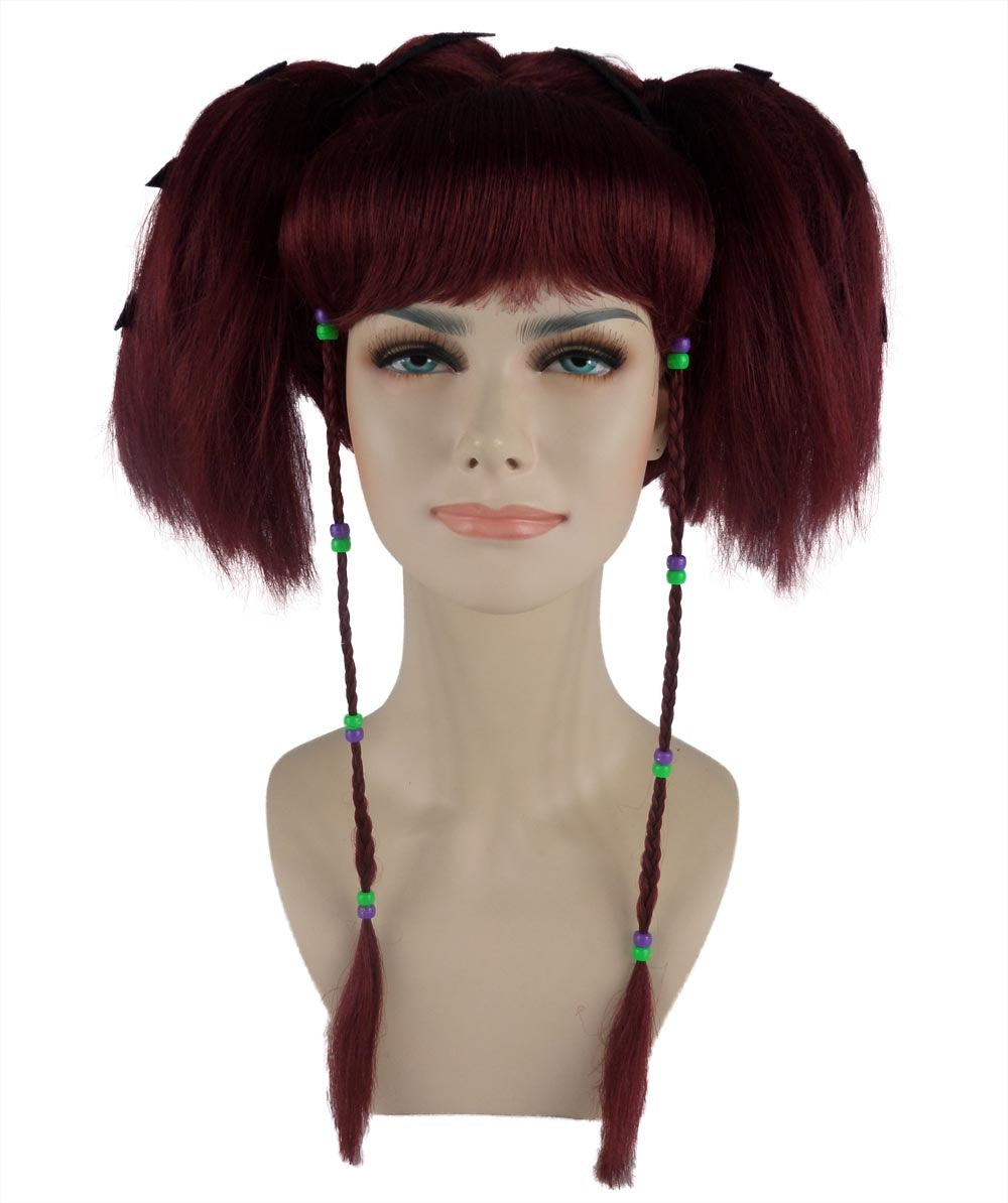 Wigs2you ハロウィンパーティープレミアム レディース H-692 バットエンジェルウィッグ バーガンディカラー