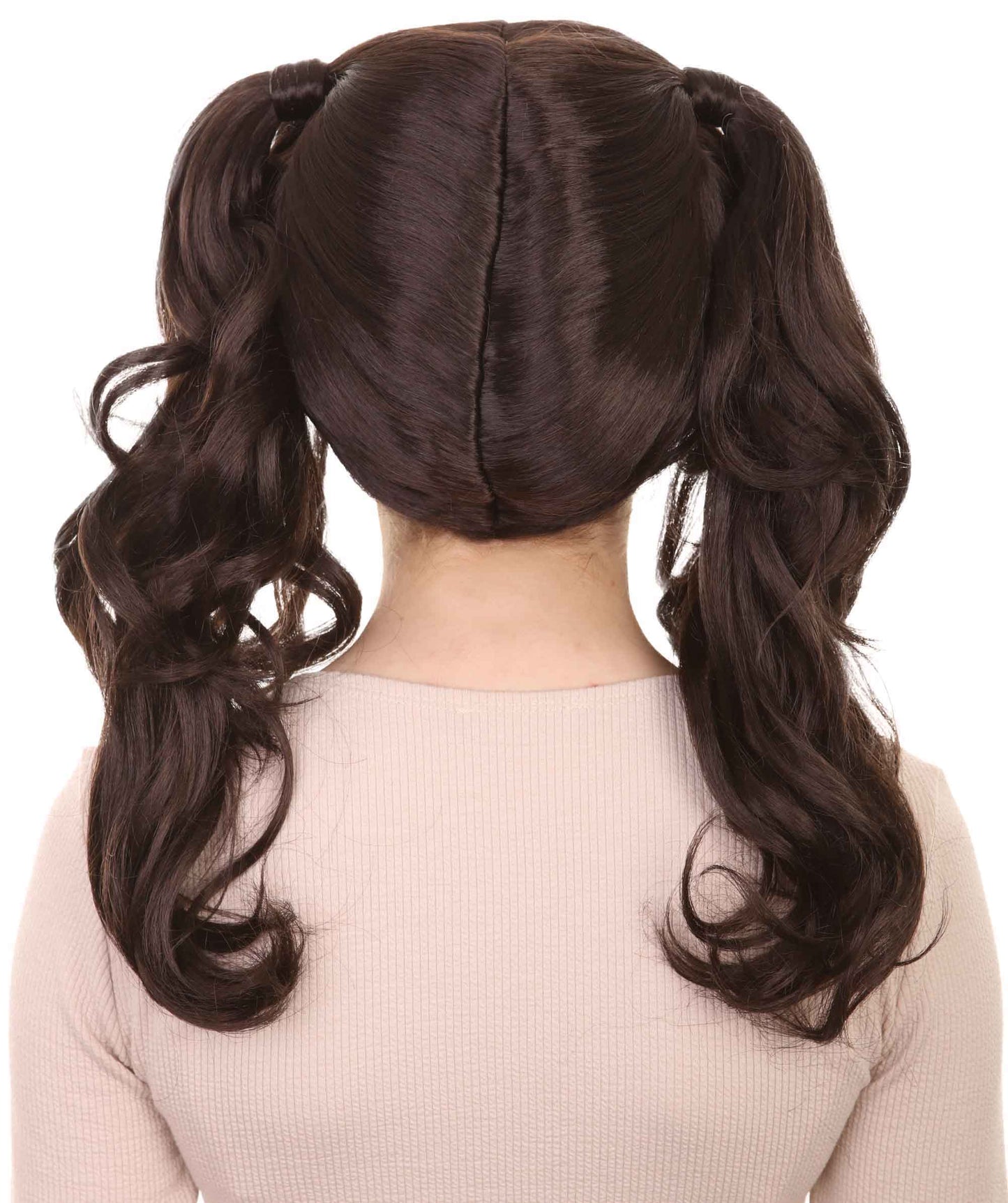 Wigs2you ハロウィンパーティー プレミアム レディース H-769 ドリー ピグテール ウィッグ ダークブラウン色