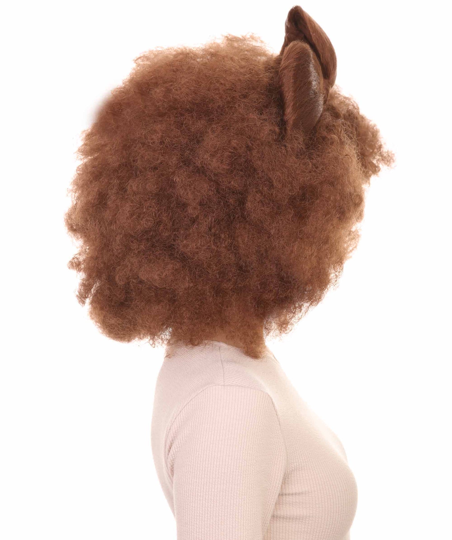 Wigs2you ハロウィン パーティー プレミアム レディース H-1257 着けやすい 快適なフィット感 アフロ スモール ボウウィッグ ミディアム ブラウン