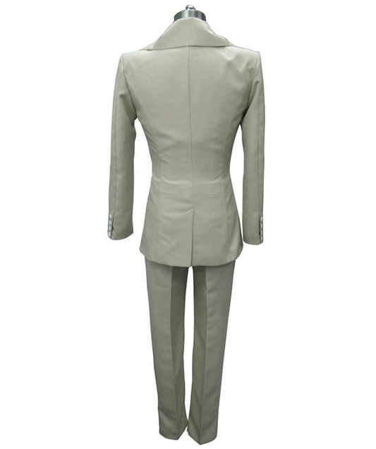 男性用 JCP-002_2 70'sロックスター スーツ コスチューム ディッキーとタイ付き プレミアム グレー ハロウィンコスチューム