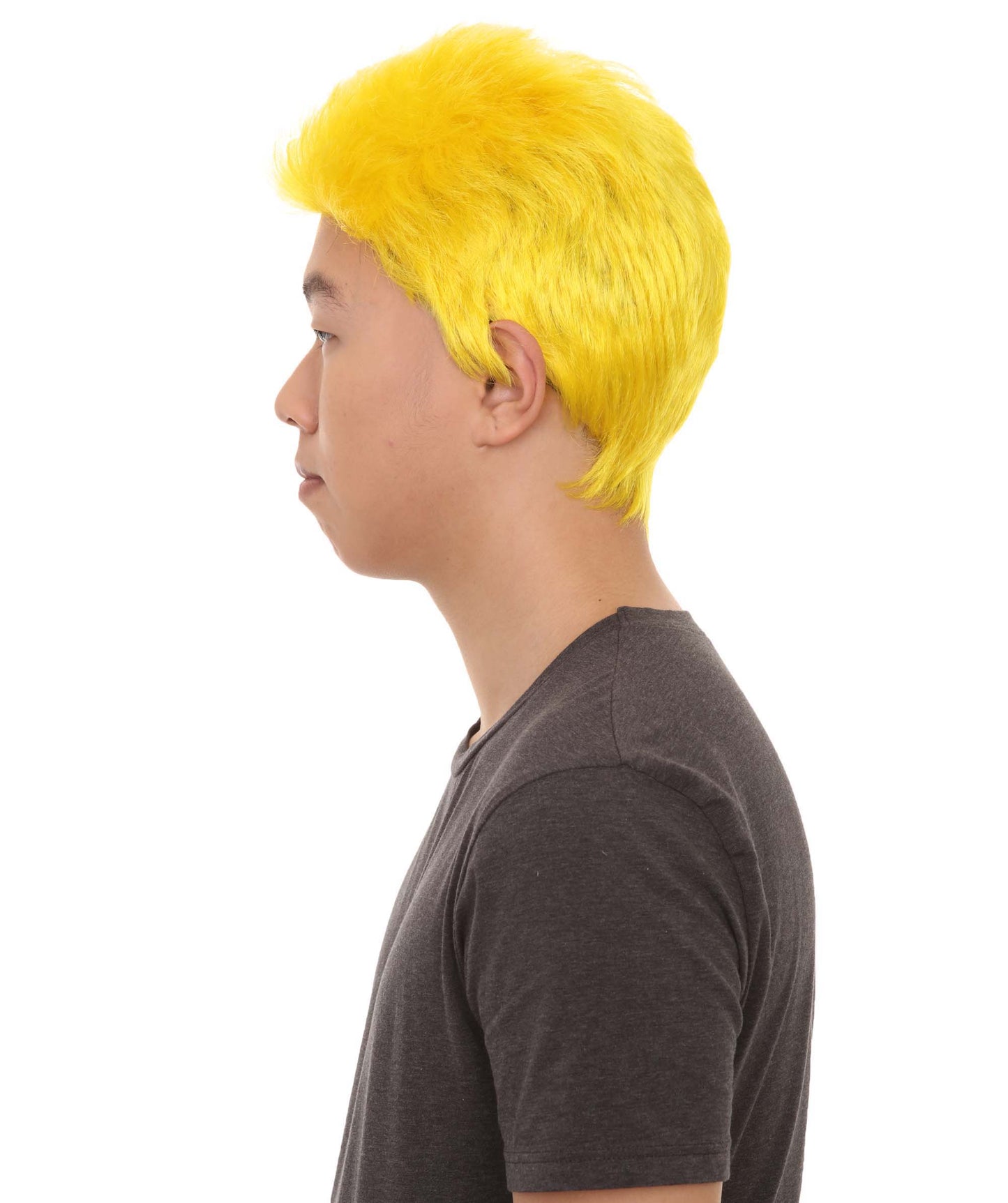 男性 ファンシーイエロー ウィッグ H-2289 コレクション プレミアム 通気性のあるキャプレスキャップ