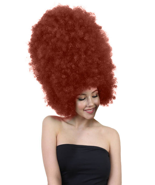 Wigs2you ハロウィンパーティ プレミアムレディース H-2018 着用しやすい 超巨大 ダークオーバーン アフロウィッグ 最高の華やかさのための