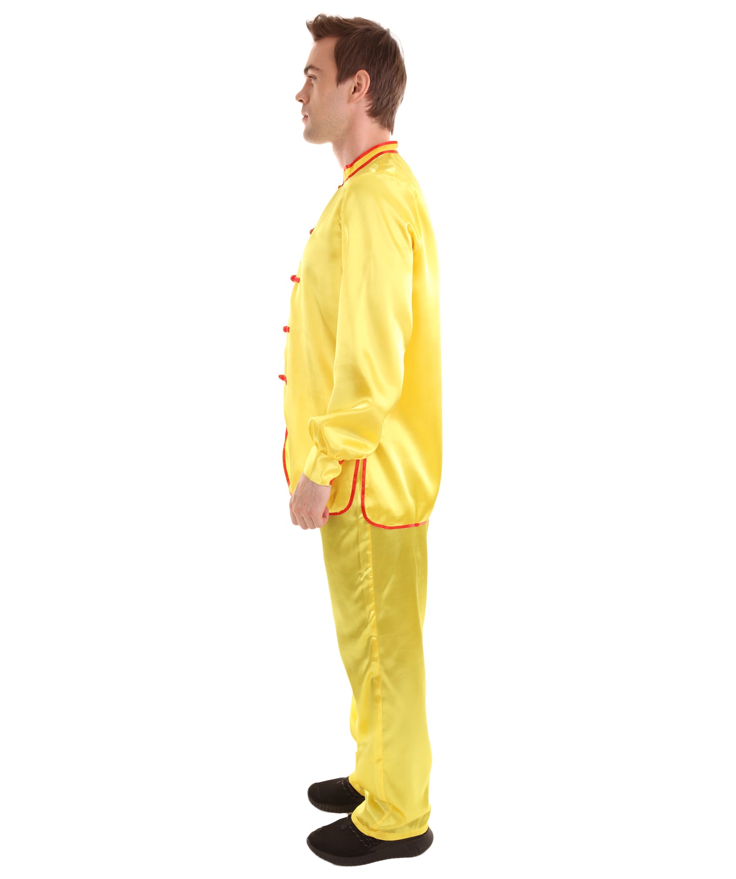 大人用メンズ JCO-269_5 中国の伝統的なカンフー ゴールドサテン 制服 コスプレ衣装
