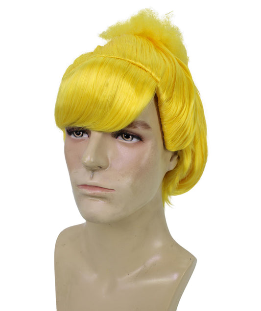 メンズ H-6174_6 ディッキー コスプレ イエロー ウィッグ ハロウィンに最適 難燃性合成繊維