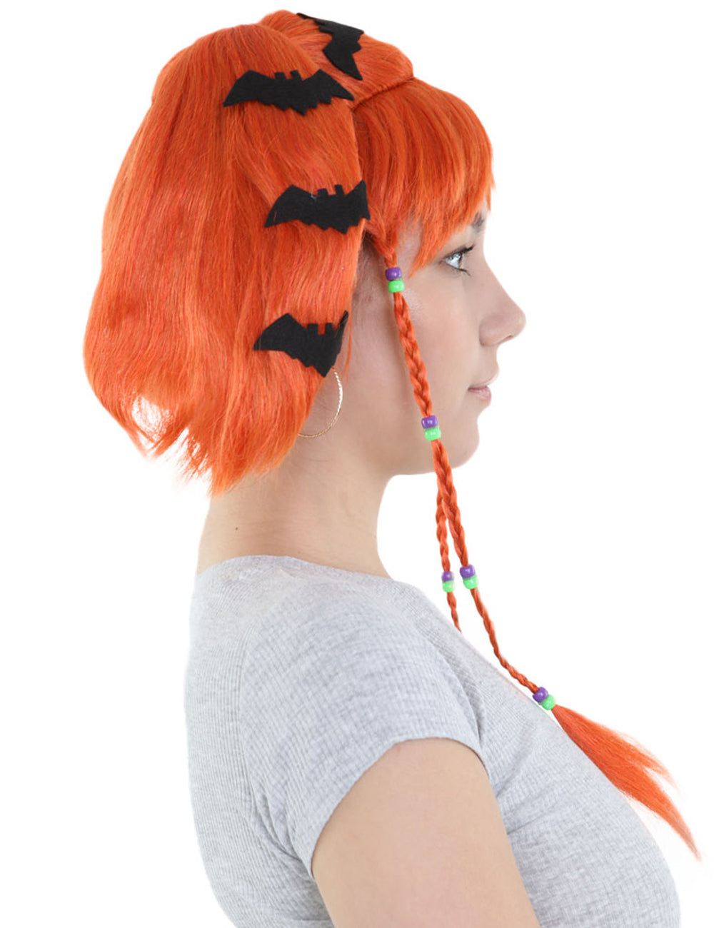Wigs2you ハロウィンパーティープレミアム レディース H-694 バットエンジェルウィッグ オレンジ色