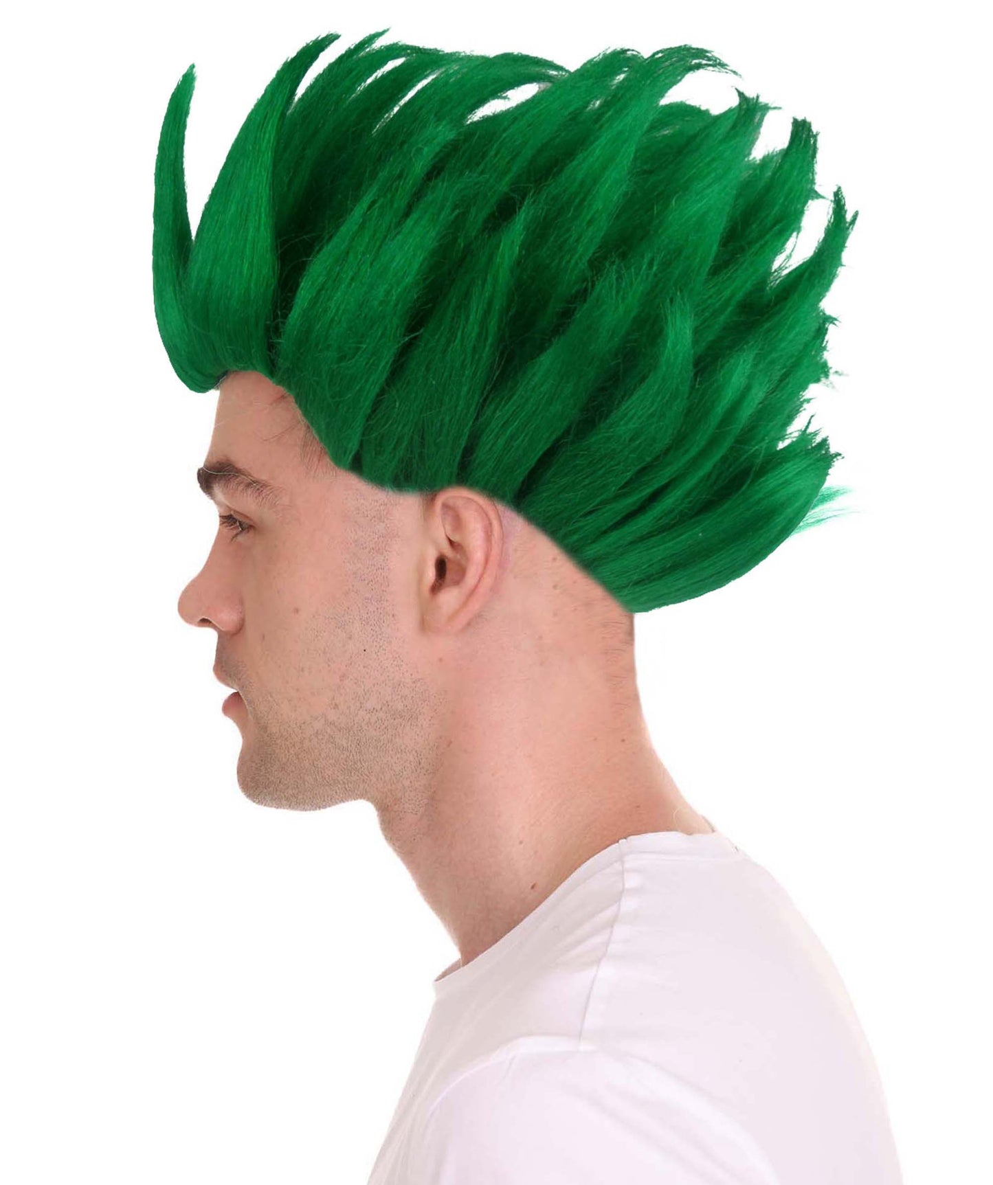 Wigs2you ハロウィンパーティープレミアム メンズ H-644 グリーンカラー スパイクウィッグ